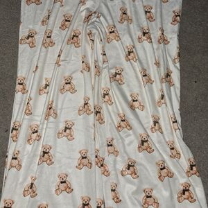 Forever 21 Teddy Bear Print Pajama Pants - Cream